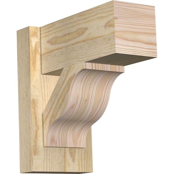 Ekena Millwork Funston Block Rough Sawn Outlooker, Douglas Fir, 6"W x 12"D x 12"H OUT06X12X12FST05RDF - main